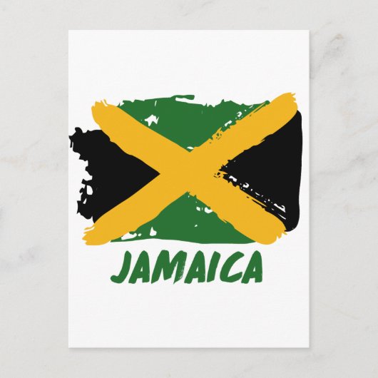 Jamaica flag design postkarte (Vorderseite)