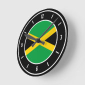 Jamaica Flag Elegant Runde Wanduhr (Winkel)