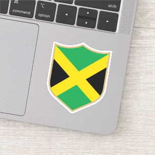 Jamaica Flag Emblem Patriotic Travel Aufkleber