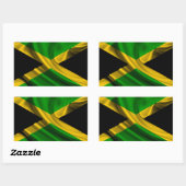 Jamaica Flag Fabric Rechteckiger Aufkleber (Blatt)