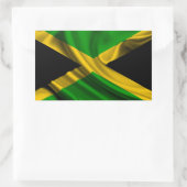 Jamaica Flag Fabric Rechteckiger Aufkleber (Tasche)