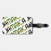 Jamaica Flag Farben Typografie Muster Gepäckanhänger (Rückseite horizontal)