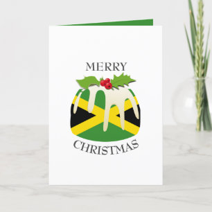 JAMAICA FLAG Festpudding Christmas Feiertagskarte