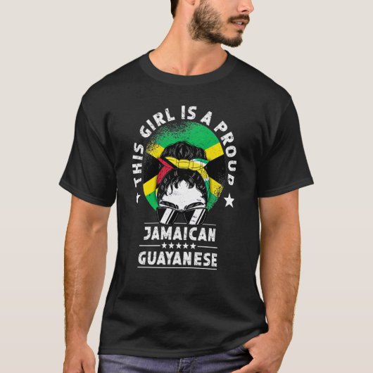 Jamaica Flag Guyana Grown Women Girl Citizen Pride T-Shirt (Vorderseite)
