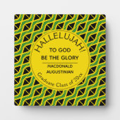 Jamaica Flag HALLELUJAH Personalisiert Graduate Fotoplatte (Vorderseite)