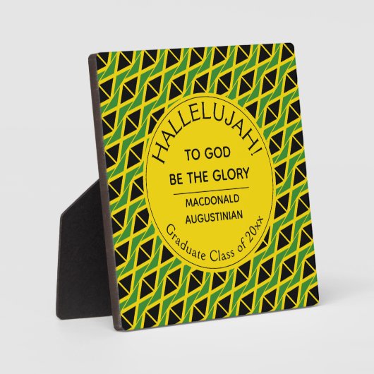 Jamaica Flag HALLELUJAH Personalisiert Graduate Fotoplatte (Vorderseite)