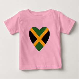 Jamaica Flag Herz T - Shirt