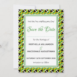 JAMAICA FLAG Individualisierte Schrift Stilvoll ja Save The Date