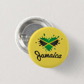 Jamaica Flag Island - Proud Jamaicans - Button (Vorne & Hinten)