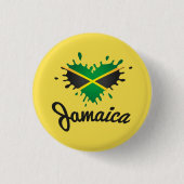 Jamaica Flag Island - Proud Jamaicans - Button (Vorderseite)