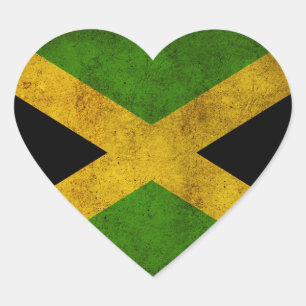 Jamaica Flag Island - Proud Jamaicans - Magnet Herz-Aufkleber