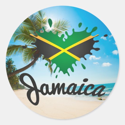 Jamaica Flag Island - Proud Jamaicans - Sticker (Vorderseite)