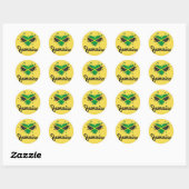 Jamaica Flag Island - Proud Jamaicans - Sticker (Blatt)