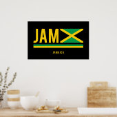 Jamaica Flag ISO Code Alpha 3 Design Poster (Küche)