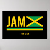 Jamaica Flag ISO Code Alpha 3 Design Poster (Vorne)