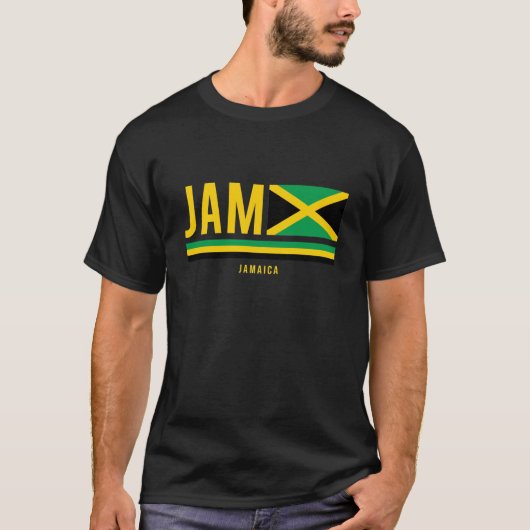 Jamaica Flag ISO-Code Alpha 3 Design-T - Shirt (Vorderseite)