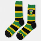 Jamaica Flag Jah Rastafari Rasta Reggae Socks Socken (Linkes Detail)