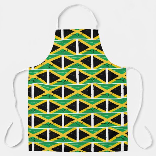 JAMAICA FLAG | jamaikanische Karte | Stilvoll Patr Schürze (Vorderseite)