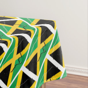 JAMAICA Flag Karte Stilvoll Patriotic Geometric Tischdecke