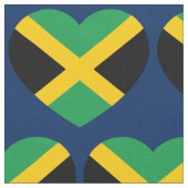 Jamaica Flag Liebe Herzmuster Stoff (Nahaufnahme)