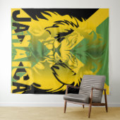 jamaica Flag Lion of Judah Tapestry Design Wandteppich (Beispiel (Horizontal))
