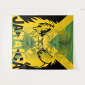 jamaica Flag Lion of Judah Tapestry Design Wandteppich (Vorderseite (Horizontal))