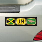 Jamaica Flag Map Code Autoaufkleber (Auf Auto)