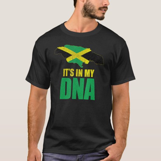 Jamaica Flag Map - In meiner DNA Patriotic T-Shirt (Vorderseite)