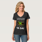 Jamaica Flag Map Jamaican T-Shirt (Vorderseite Vollansicht)