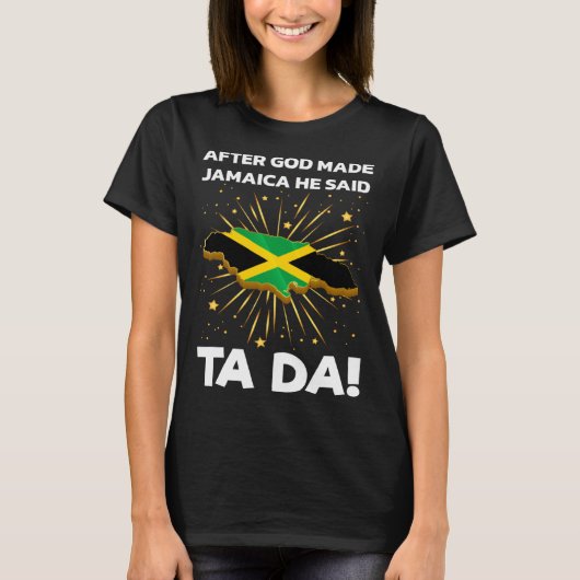 Jamaica Flag Map Jamaican T-Shirt (Vorderseite)