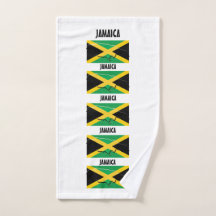 JAMAICA FLAG MAP KONTUR Personalisiert weiß