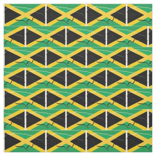 JAMAICA Flag Map-Kontur Stoff (Muster)