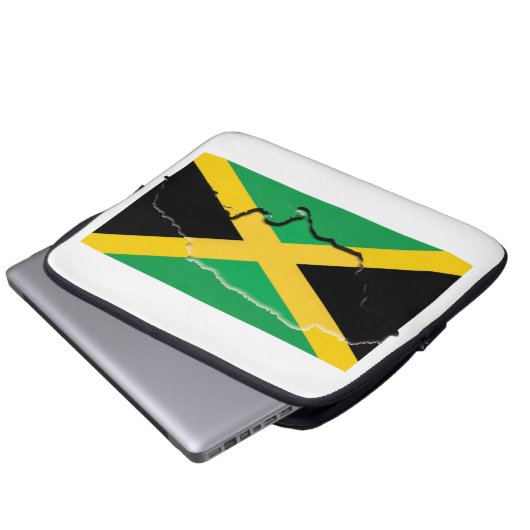 JAMAICA Flag Map Patriotic Computer Laptopschutzhülle (Vorne Knopf)