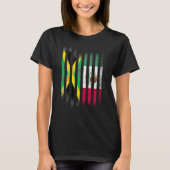 Jamaica Flag Mexico Grown Country Flags Stripes T-Shirt (Vorderseite)