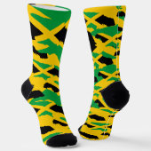 Jamaica Flag Modern Art Rasta Roots Camo Socks Socken (Gewinkelt)