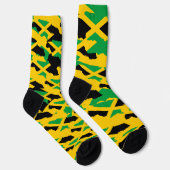 Jamaica Flag Modern Art Rasta Roots Camo Socks Socken (Rechts)
