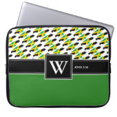 JAMAICA FLAG Monogram Christlich Scripting Noteboo Laptopschutzhülle (Vorderseite)