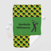 JAMAICA FLAG Muster Personalisiert Golfhandtuch (Insitu)
