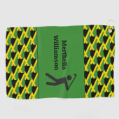 JAMAICA FLAG Muster Personalisiert Golfhandtuch (Horizontal)