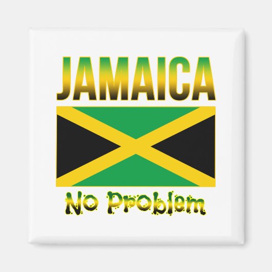 Jamaica Flag No Problem Magnet (Vorne)
