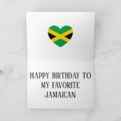 Jamaica Flag Patriotic Birthday Karte (Innenseite)