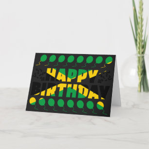 Jamaica Flag Patriotic Birthday Karte