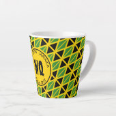 JAMAICA FLAG Patriotic Customizable Yellow Milchtasse (Rechte Ecke)