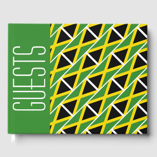 JAMAICA FLAG Patriotic Customized GREEN Jamaican Gästebuch