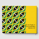 JAMAICA FLAG Patriotic Customized YELLOW Jamaican Gästebuch (Rückseite)