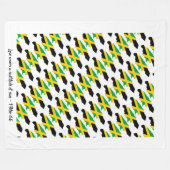JAMAICA FLAG Patriotic Jamaican Bedspread Fleecedecke (Vorderseite (Horizontal))