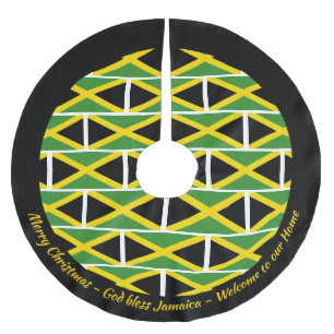 JAMAICA FLAG Patriotic Personalisieren Sie Ihren T Polyester Weihnachtsbaumdecke