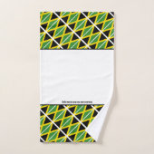 JAMAICA FLAG Personalisierte Schrift WEISS Badhandtuch Set (Handtuch)