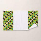 JAMAICA FLAG Personalisierte Schrift WEISS Badhandtuch Set (Handtuch)
