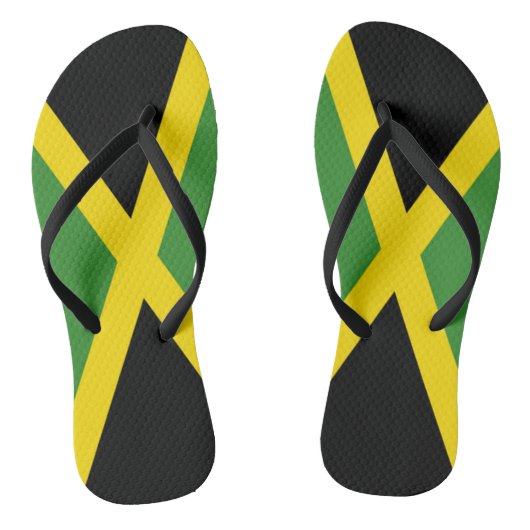 Jamaica Flag - Proud Jamaicans - Flip Flops Badesandalen (Fußbett)